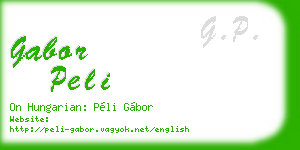 gabor peli business card