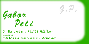 gabor peli business card